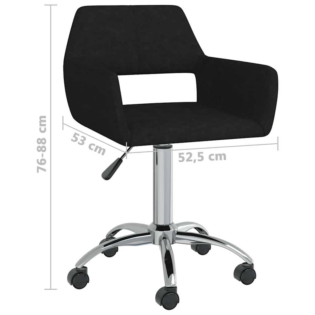 Otočná kancelářská židle černá textil - obrázek 8