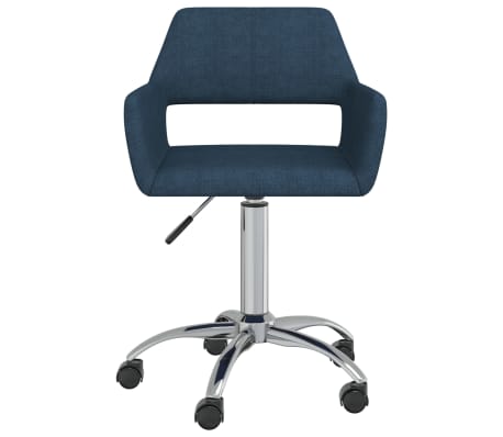 vidaXL Chaise pivotante de bureau Bleu Tissu