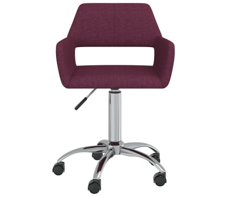 vidaXL Chaise pivotante de bureau Violet Tissu