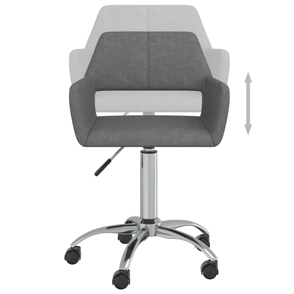 2 db sötétszürke szövet forgó étkezőszék