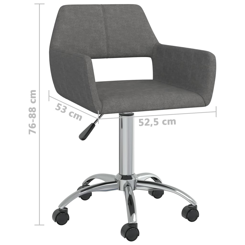 2 db sötétszürke szövet forgó étkezőszék