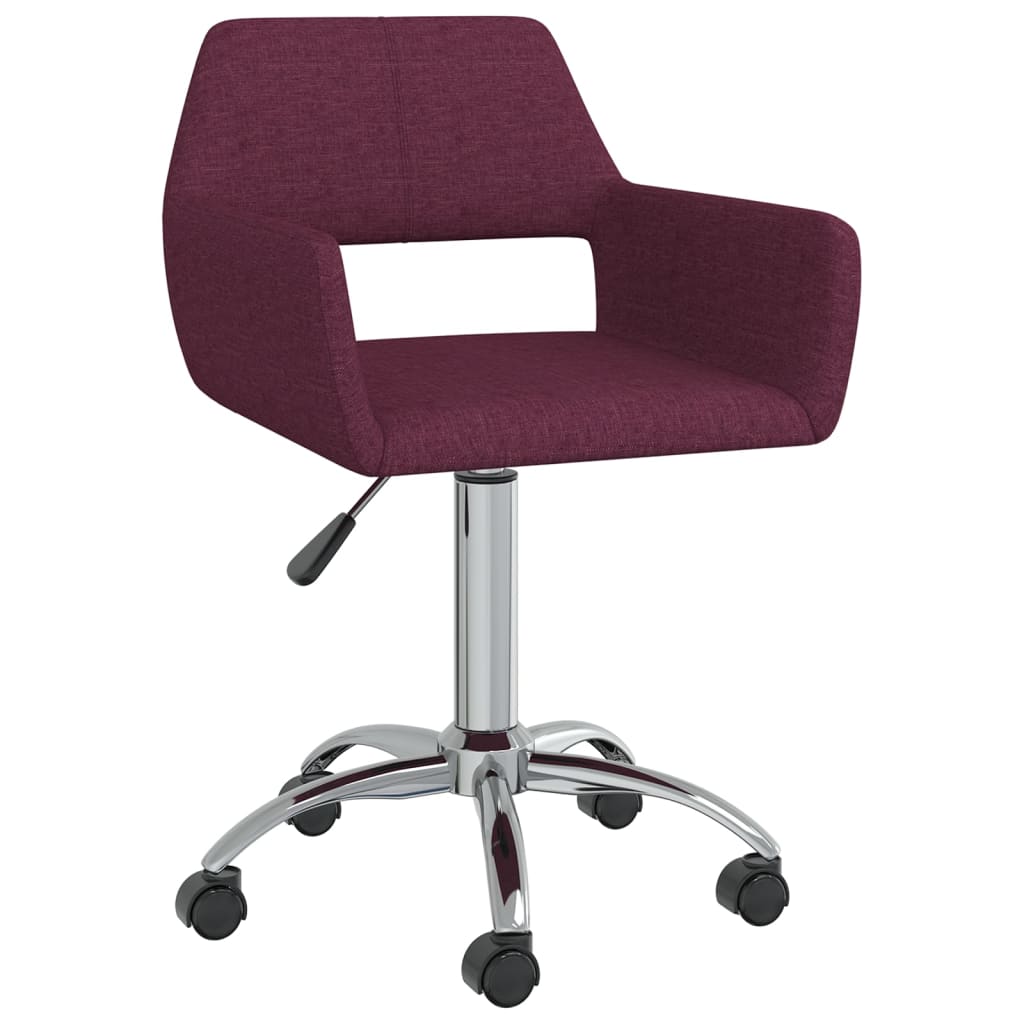 

vidaXL Eetkamerstoelen draaibaar 2 st stof paars