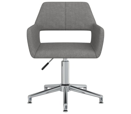 vidaXL Chaise pivotante de bureau Gris clair Tissu