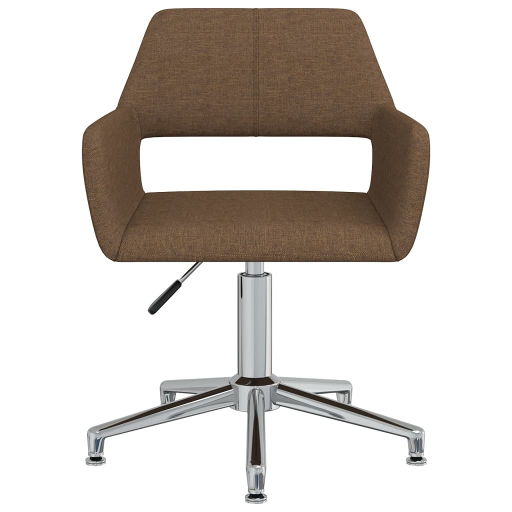 vidaXL Chaise pivotante de bureau Marron Tissu