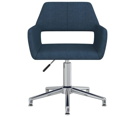 vidaXL Chaise pivotante de bureau Bleu Tissu