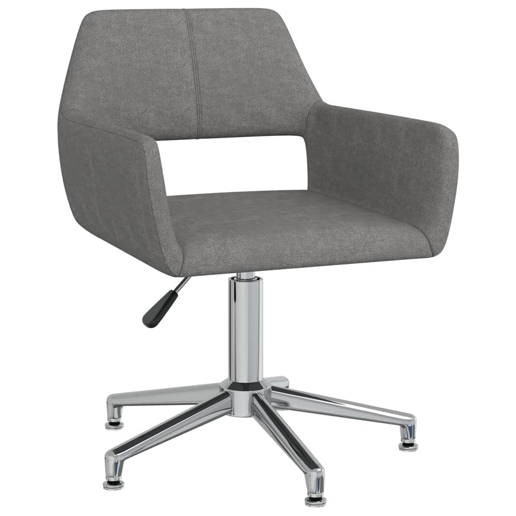 

vidaXL Eetkamerstoelen 2 st draaibaar stof lichtgrijs