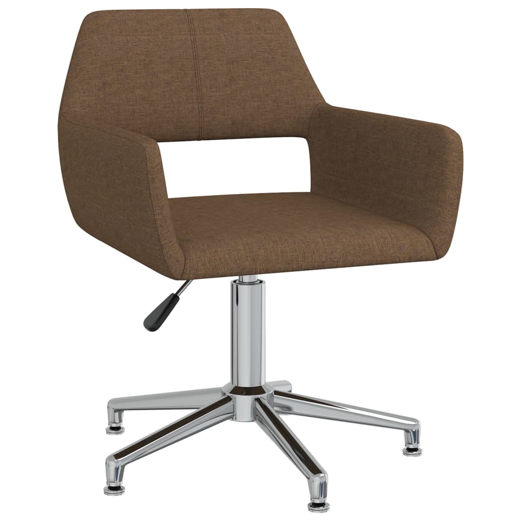 

vidaXL Eetkamerstoelen 2 st draaibaar stof bruin
