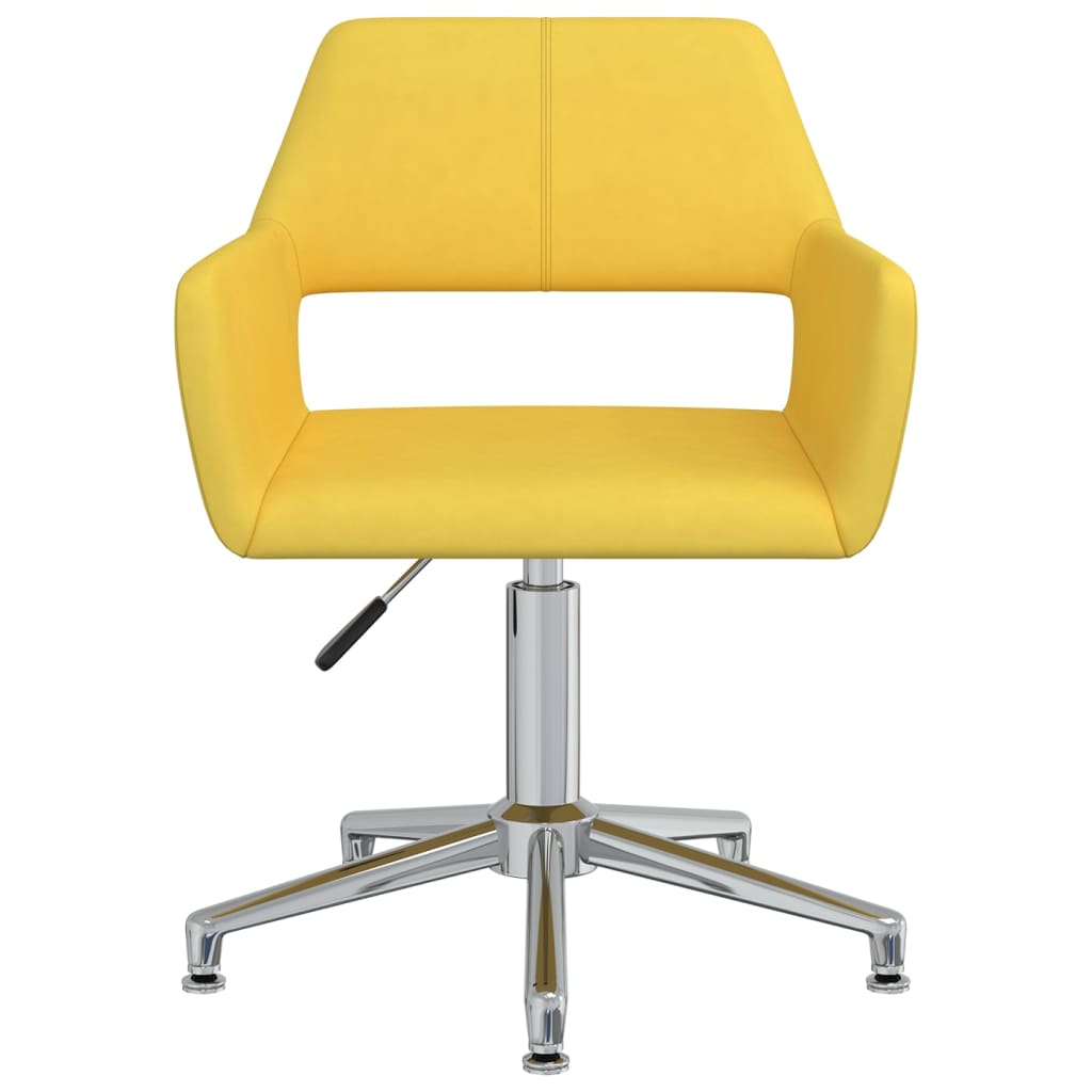 

vidaXL Eetkamerstoelen 2 st draaibaar stof geel