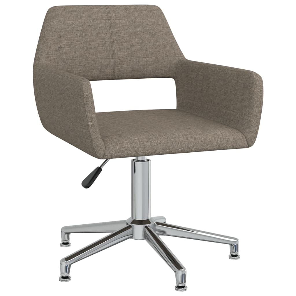 vidaXL Chaises pivotantes à manger lot de 2 taupe tissu