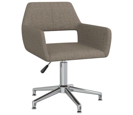 vidaXL Chaises pivotantes à manger lot de 2 taupe tissu