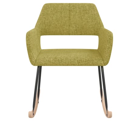 vidaXL Chaise à bascule Vert Tissu