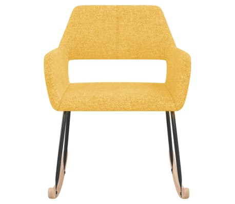 vidaXL Supama kėdė, geltonos spalvos, audinys