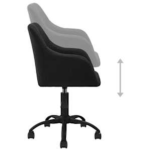 Otočná kancelářská židle černá textil - obrázek 6