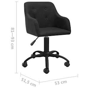 Otočná kancelářská židle černá textil - obrázek 8