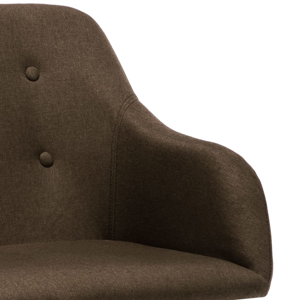 Okretna uredska stolica od tkanine tamnosmeđa