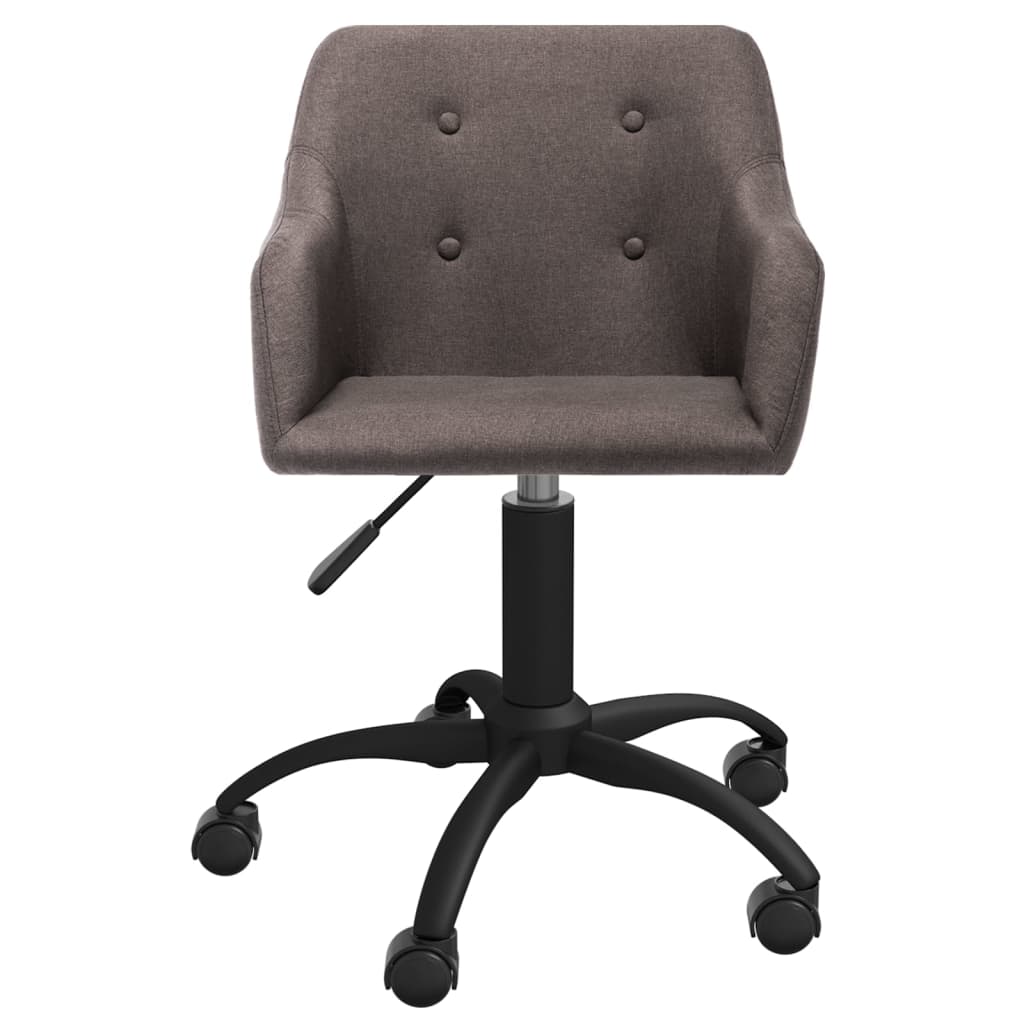 vidaXL Otočná kancelárska stolička sivohnedá látková