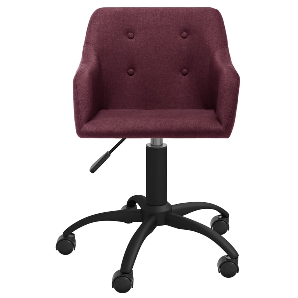 vidaXL Chaise pivotante de bureau Violet Tissu