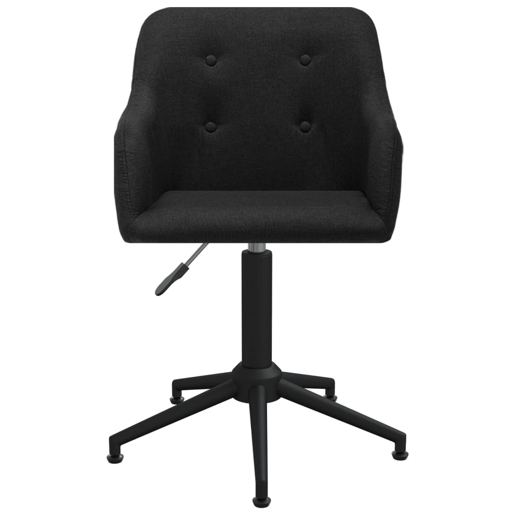 vidaXL Chaise pivotante de bureau Noir Tissu