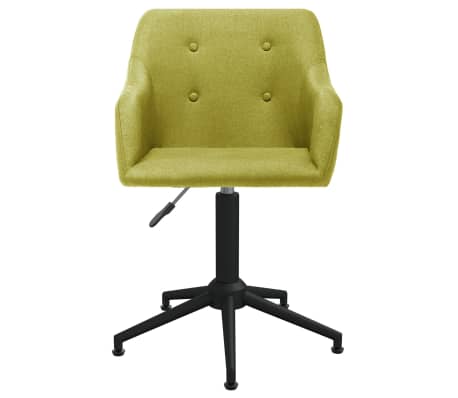 vidaXL Vrtljiv pisarniški stol zeleno blago