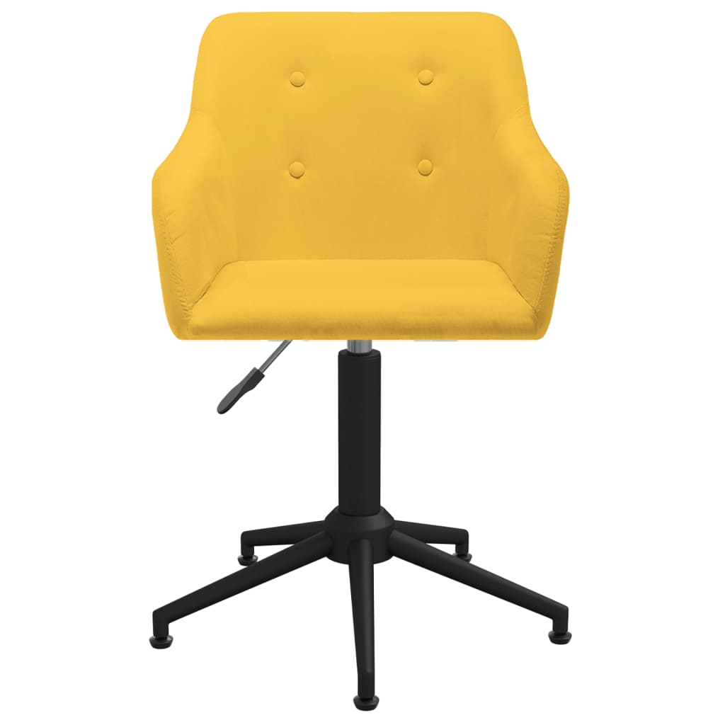 vidaXL Pasukama biuro kėdė, geltonos spalvos, audinys
