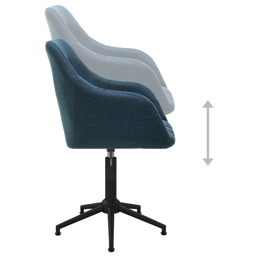 Pasukamos valgomojo kėdės, 2vnt., mėlynos spalvos, audinys | Stepinfit