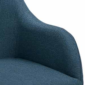 Houpací křeslo modré textil - obrázek 5