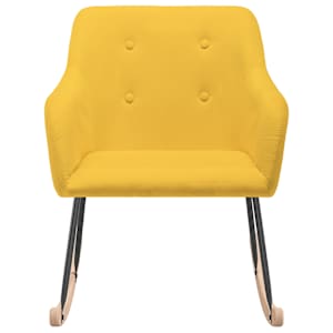 vidaXL Houpac&iacute; křeslo žlut&eacute; textil