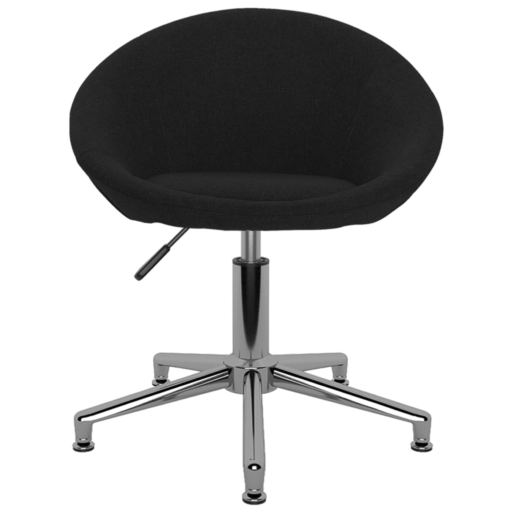 vidaXL Obrotowe krzesło biurowe, czarne, tapicerowane tkaniną