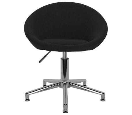 vidaXL Silla de oficina giratoria de tela negra