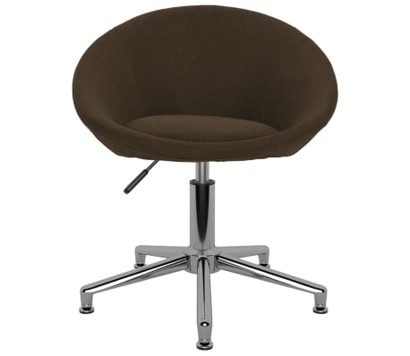 vidaXL Obrotowe krzesło biurowe, ciemnobrązowe, tapicerowane tkaniną