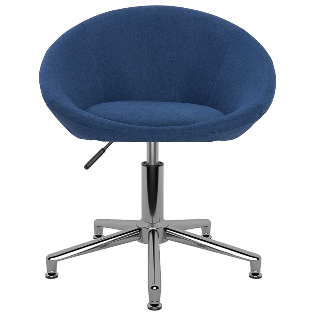 vidaXL Obrotowe krzesło biurowe, niebieskie, tapicerowane tkaniną