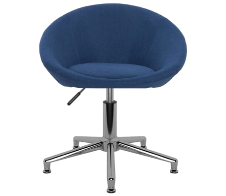 vidaXL Chaise pivotante de bureau Bleu Tissu