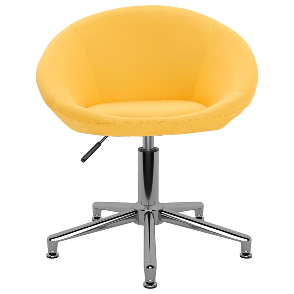 vidaXL Okretna uredska stolica od tkanine žuta
