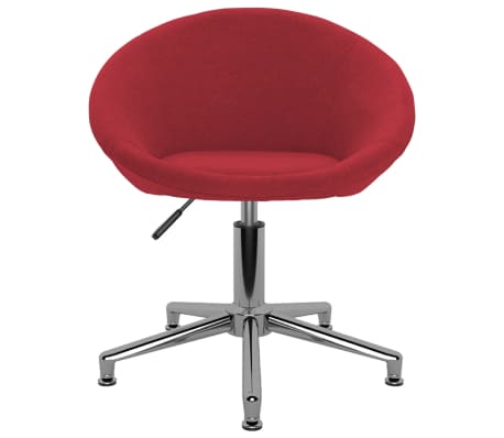 vidaXL Chaise pivotante de bureau Rouge bordeaux Tissu