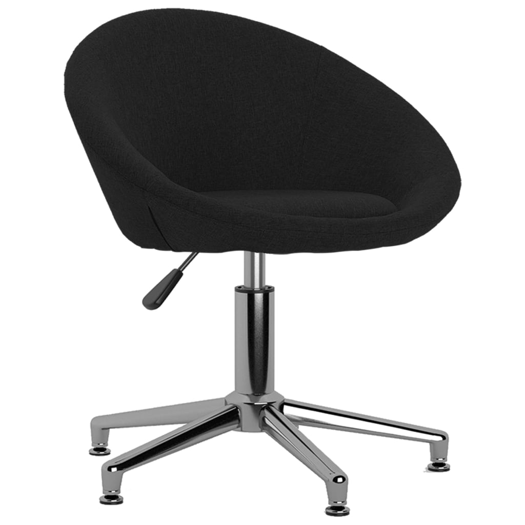 

vidaXL Eetkamerstoelen draaibaar 2 st stof zwart