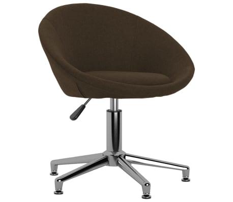 vidaXL Obrotowe krzesła stołowe, 2 szt., ciemnobrązowe, tkanina
