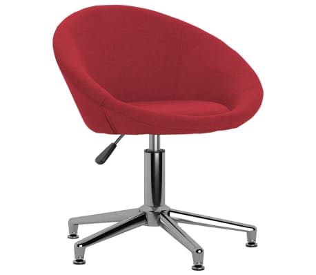 vidaXL Sillas de comedor giratorias 2 unidades tela rojo vino tinto