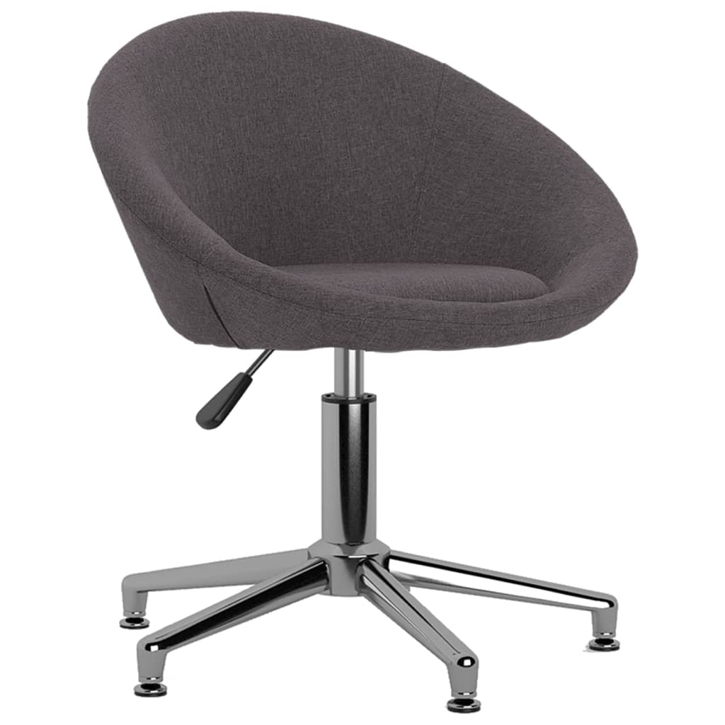 

vidaXL Eetkamerstoelen draaibaar 2 st stof taupe