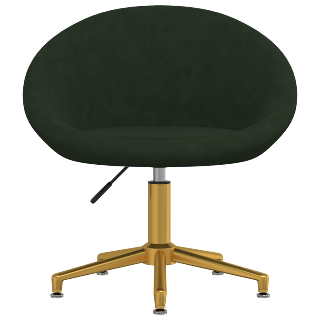 vidaXL Chaise de salle à manger Vert foncé Velours