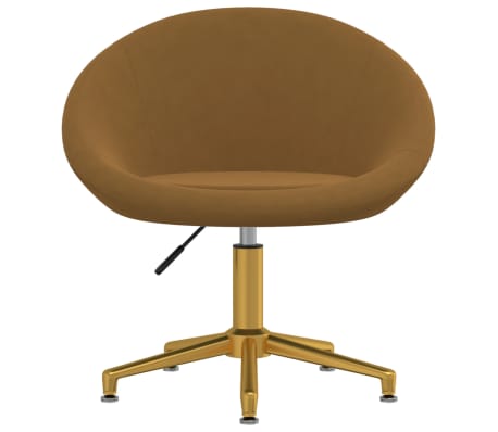 vidaXL Valgomojo kėdė, rudos spalvos, aksomas