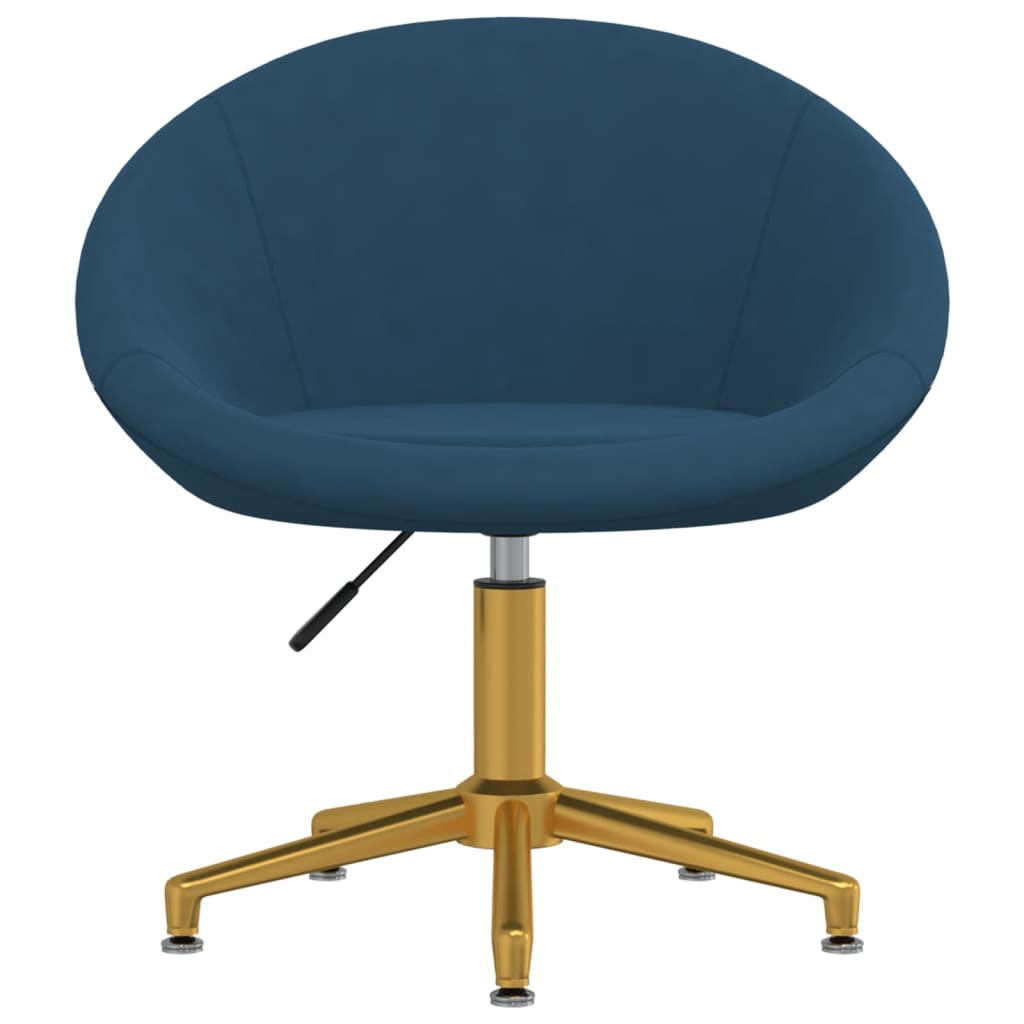 

vidaXL Eetkamerstoelen 2 st fluweel blauw