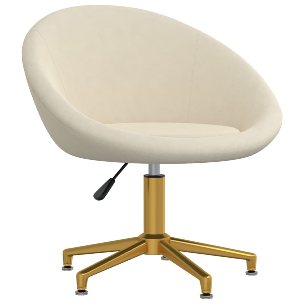 

vidaXL Eetkamerstoelen 2 st fluweel crèmekleurig