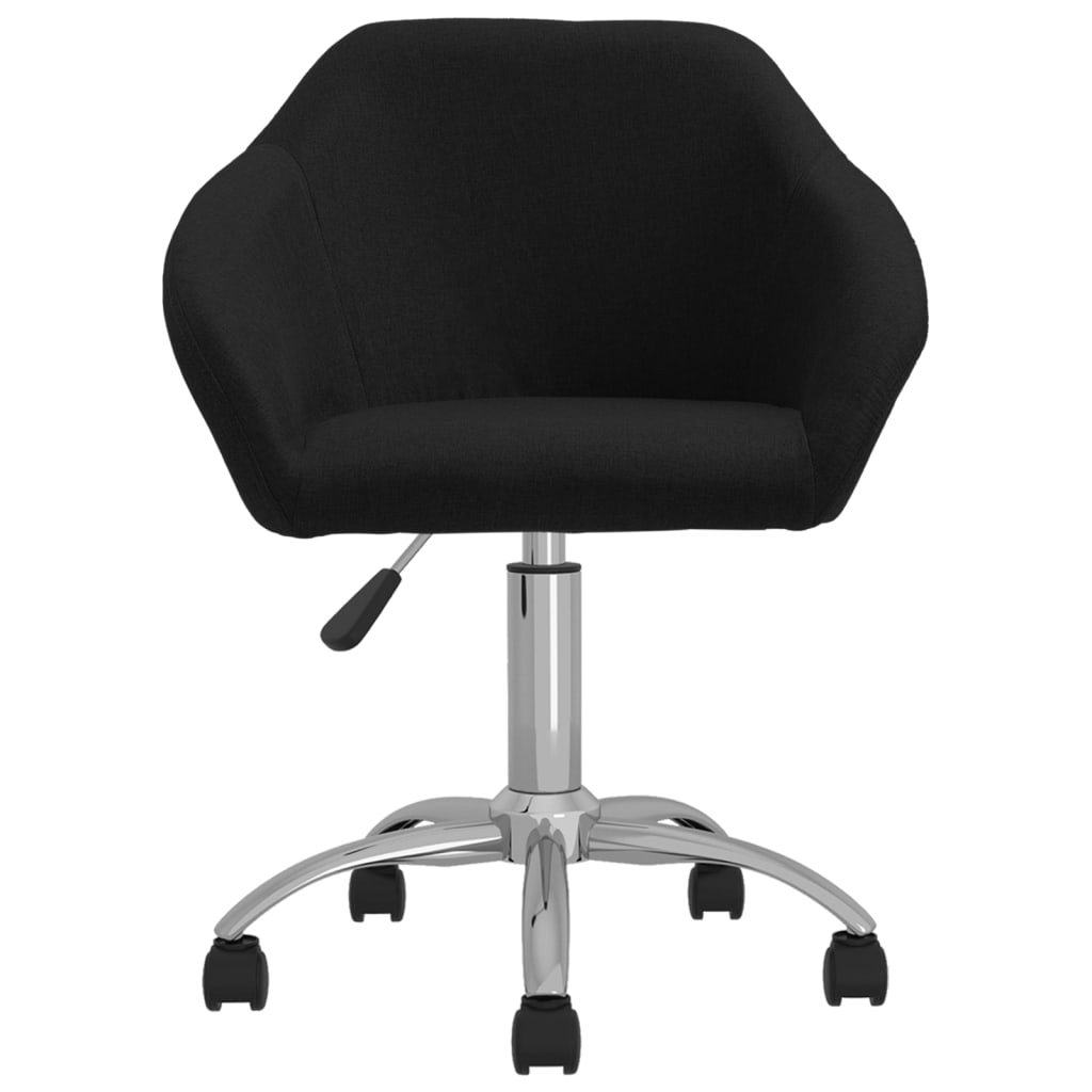 vidaXL Chaise pivotante de bureau Noir Tissu