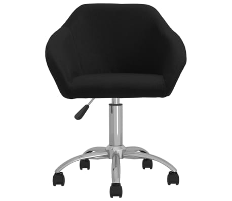 vidaXL Obrotowe krzesło biurowe, czarne, tapicerowane tkaniną
