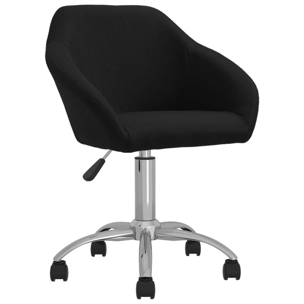 

vidaXL Eetkamerstoelen draaibaar 2 st stof zwart