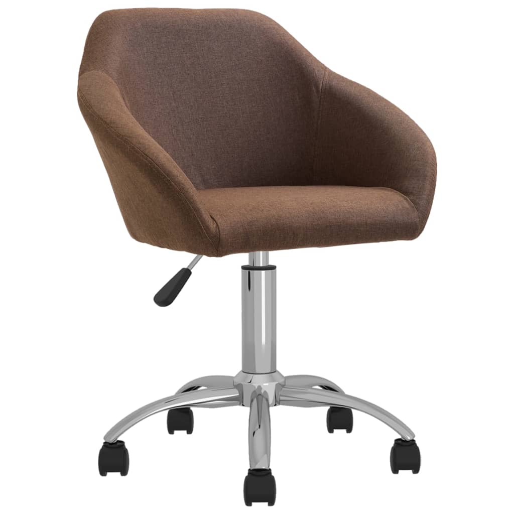 

vidaXL Eetkamerstoelen draaibaar 2 st stof bruin