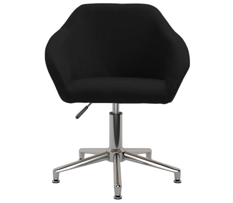 vidaXL Vrtljiv pisarniški stol črno blago