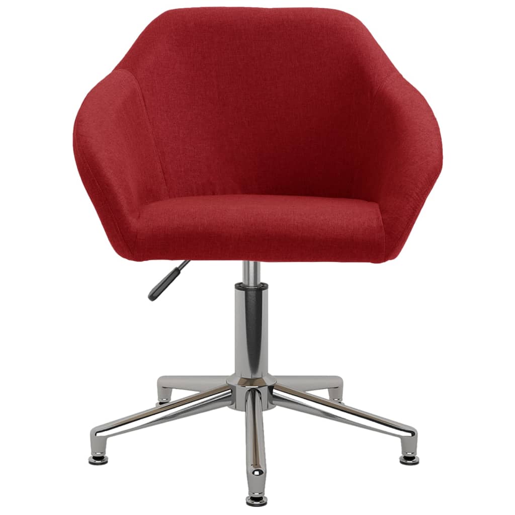 vidaXL Chaise pivotante de bureau Rouge bordeaux Tissu