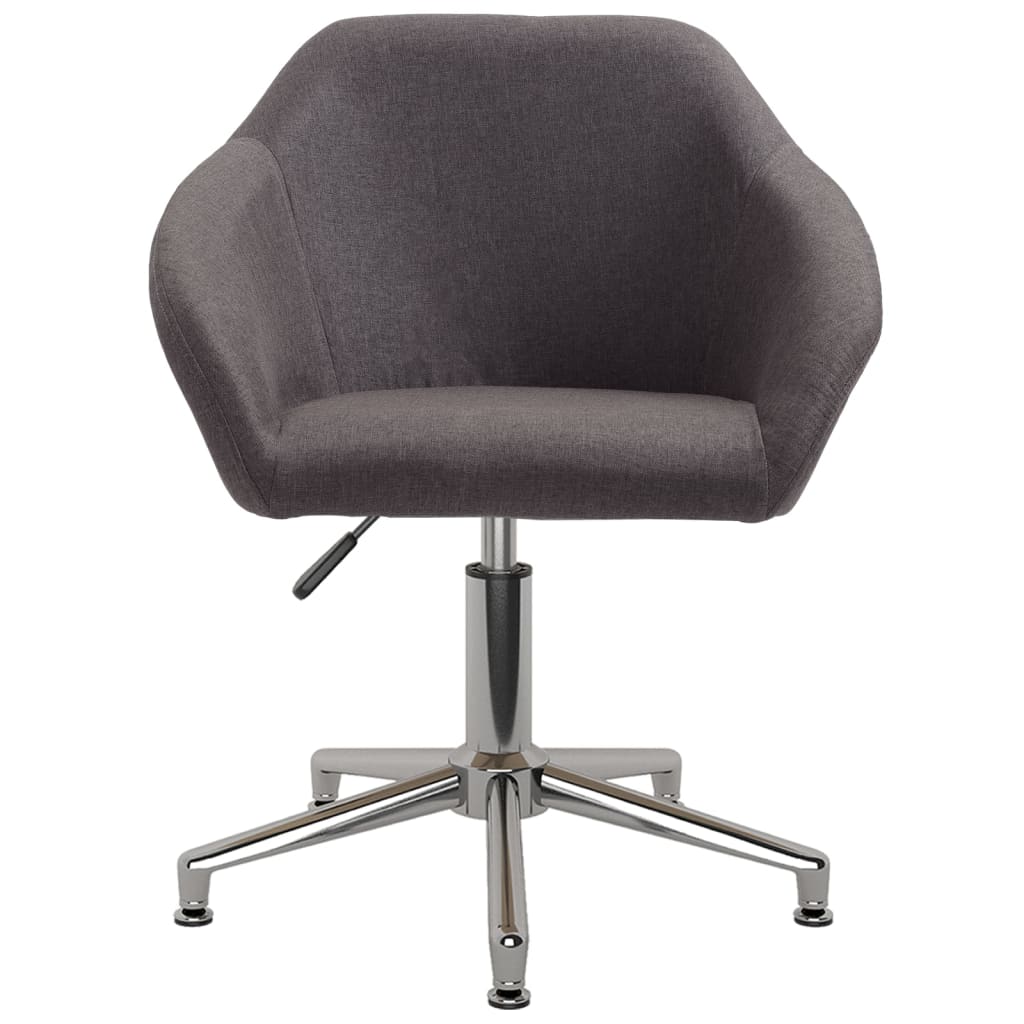 vidaXL Chaise pivotante de bureau Taupe Tissu