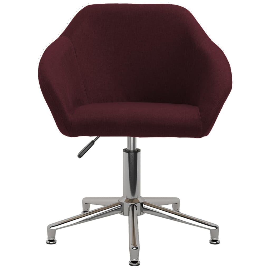 vidaXL Chaise pivotante de bureau Violet Tissu